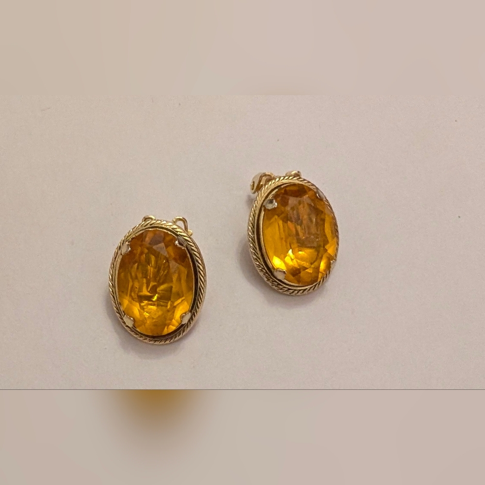 Gold and Yellow Earrings